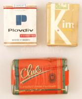 1 bontatlan csomag Club pipadohány (50 g) + 2 bontatlan csomag kubai, ill. bolgár cigaretta (Kim de oro, Plovdiv)