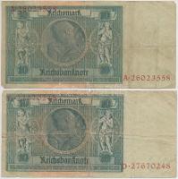 Németország / Weimari Köztársaság 1929. 10M (2x) + Német 3. Birodalom 1933. 50M (2x) T:II,III
Germa...