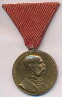 1898. "Jubileumi Emlékérem Fegyveres Erő Számára / Signum memoriae (AVSTR)" Br kitüntetés mellszalaggal T:2-  Hungary 1898. "Commemorative Jubilee Medal for the Armed Forces" decoration with ribbon C:VF  NMK 249.