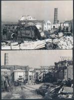 Fotók a II. világháborúból, több közte későbbi előhívás, 6 db, 10x15 és 14x20 cm