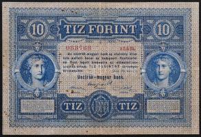 1880. 10Ft T:III fo.
Hungary 1880. 10 Forint C:F spotted
Adamo G128