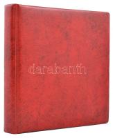 Műbőr "NUMIS Junior" gyűrűs érmetartó album 9db berakólappal, 222db több klf méretű férőhellyel használt állapotban