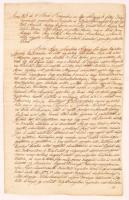 1826 Gutaütésben meghalt hajadon személy hagyatékával kapcsolatos magyar nyelvű jegyzőkönyv, három és fél teleírt oldal