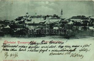 Veszprém, Várrészlet délnyugatról; kiadja Krausz A. fia (EB)