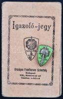 1936. "Országos Frontharcos Szövetség" zománcozott bronz miniatűr gomblyukjelvénye hátolda...