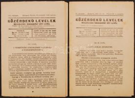 1931-1932 A Közérdekű Levelek, megjelenik havonként két levél VII. és VIII. évfolyamának egy-egy szá...