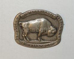 1927. "X.Internationalis Zoologicus Congressus Budapest" kitűző. Szign:Berán T:2