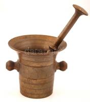 Réz mozsár törővel, d: 12,5 cm