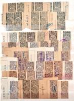 Kuba tartalmas régi okmánybélyeg gyűjtemény kb 300 különféle okmánybélyeg albumban összefüggésekkel ...