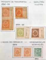 Kuba tartalmas régi okmánybélyeg gyűjtemény kb 300 különféle okmánybélyeg albumban összefüggésekkel ...