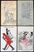 1.000 darabos képeslapgyűjtemény: magyar - és kapcsolódó külföldi - katonai, háborús lapok, hadvezér...