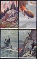 1.000 darabos képeslapgyűjtemény: magyar - és kapcsolódó külföldi - katonai, háborús lapok, hadvezér...