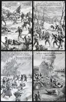 1.000 darabos képeslapgyűjtemény: magyar - és kapcsolódó külföldi - katonai, háborús lapok, hadvezér...