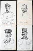 1.000 darabos képeslapgyűjtemény: magyar - és kapcsolódó külföldi - katonai, háborús lapok, hadvezér...