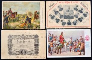1.000 darabos képeslapgyűjtemény: magyar - és kapcsolódó külföldi - katonai, háborús lapok, hadvezér...