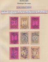 Gary Ryan magyar városi okmánybélyeg gyűjteménye, kb 2.000 különféle városi okmánybélyeg 7 albumban,...