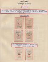 Gary Ryan magyar városi okmánybélyeg gyűjteménye, kb 2.000 különféle városi okmánybélyeg 7 albumban,...