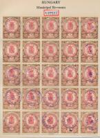 Gary Ryan magyar városi okmánybélyeg gyűjteménye, kb 2.000 különféle városi okmánybélyeg 7 albumban,...