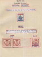 Gary Ryan magyar városi okmánybélyeg gyűjteménye, kb 2.000 különféle városi okmánybélyeg 7 albumban,...