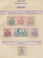 Gary Ryan magyar városi okmánybélyeg gyűjteménye, kb 2.000 különféle városi okmánybélyeg 7 albumban,...