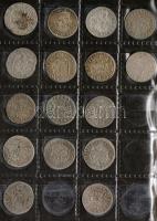 Ausztria kis gyűjtemény 30db Ag, benne 1,3,6Kr + 1db Német Birodalom 3Pf Ag T:2 többségében,2/3