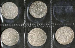 Ausztria kis gyűjtemény 30db Ag, benne 1,3,6Kr + 1db Német Birodalom 3Pf Ag T:2 többségében,2/3
