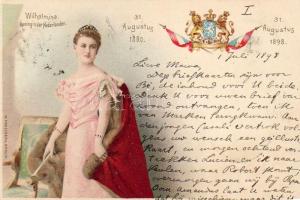 Wilhelmina K. der Neder Landen 1897 (fl) Litho