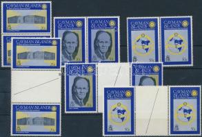 1980 Rotary sor párokban és ívközéprészes párokban Mi 438-440 (egyszerű 30c pár egyik bélyegén kopás van )