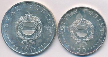 1968. 50Ft Ag + 100Ft Ag "Semmelweis" pár T:BU