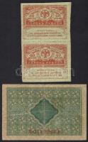Ukrajna+Oroszország/fehér kiadás 1918. 2K + 40R (2x) összefüggő párban T:II