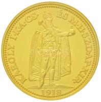 DN "1918. 20K IV. Károly - Az utolsó magyar aranypénz" Au (0.585) és Ag (0.415) utánveret dísztokban, tanúsítvánnyal (3,1g) T:PP Hungary ND "1918. 20 Korona - Charles IV - The last Hungarian gold coin" Au (0.585) and Ag (0.415) restrike in case, with certificate (3,1g) C:PP