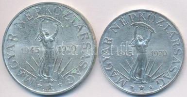 1970. 50Ft Ag + 100Ft Ag "Felszabadulás" pár T:BU 
Adamo EM36,37