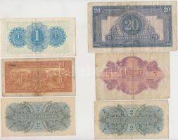 Ausztria / Szövetséges megszállás 1944. 50gr + 1Sch + 2Sch (2x) + 5Sch + 20Sch + 100Sch T:III
Austr...