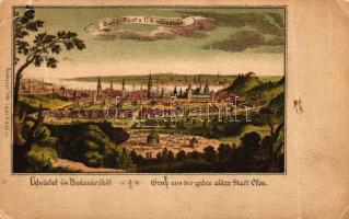 Budapest a 17. században, kiadja Toldi Lajos, litho (b)