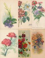 Kb. 100 db főleg MODERN grafikai motívumlap 1950-es és 1960-as évekből; név- és születésnap / Approx. 100 modern graphic motive postcards from the '50s and the '60s; Name day and Birthday greetings