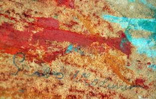 Szabó jelzéssel: Vízparton. Vegyes technika, papír, 30×44 cm