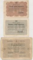 1848. 1Ft + 1849. 15kr + 30kr "Kossuth bankó" T:III,III-