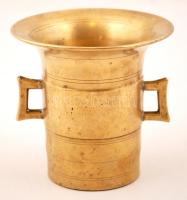 Réz mozsár törő nélkül, m: 12 cm, d: 12 cm