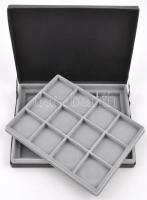 Éremtartó kazetta kivehető tálcával, 24 férőhellyel, használt, de újszerű állapotban