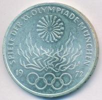 NSZK 1972F 10M Ag "Olimpia-München / Olimpiai Láng" T:2 
FRG 1972F 10 Mark Ag "Olymp...