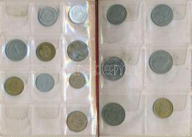 38db vegyes külföldi fémpénz albumba rendezve, közte máltai, algériai, francia pénzek T:vegyes
38pc...