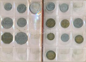 38db vegyes külföldi fémpénz albumba rendezve, közte máltai, algériai, francia pénzek T:vegyes
38pc...