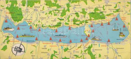 15 db MODERN motívumlap; térképek egy nagy méretű lappal / 15 modern motive cards; maps with one big-sized postcard