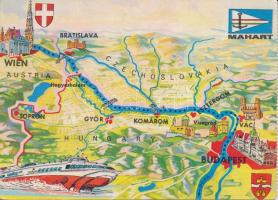 15 db MODERN motívumlap; térképek egy nagy méretű lappal / 15 modern motive cards; maps with one big...