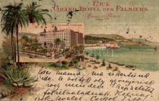 Nice, Grand Hotel des Palmiers, Boulevard Victor Hugo, litho (EK)