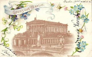 Berlin, Nationalgallerie / museum, floral litho (b)