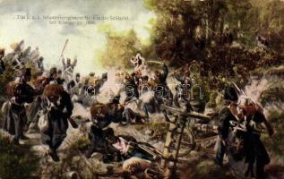 Puhalak Miklós szakaszvezető és Muser Ferenc tizedes megmentik a chlumi mélyútban az 1. zászlóalj zászlóját / Das K.u.k. Infanterieregiment Nr. 6. in der Schlacht bei Königgratz 1866. B.K.W.I.