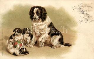 1899 Dogs, Gebrüder Obpacher Serie XIII. No. 16900. litho
