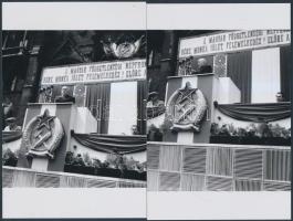 cca 1950 Rákosi Mátyás választási nagygyűlése az országház előtt, Kotnyek Antal (1921-1990) fotóriporter hagyatékában őrzött 6 db negatívról készült modern nagyítás, 10x10 cm