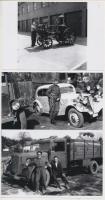 cca 1950-1960 Régi járművek, korabeli negatívokról készült 6 db modern nagyítás, 10x10 cm, 10x15 cm és 13x18 cm